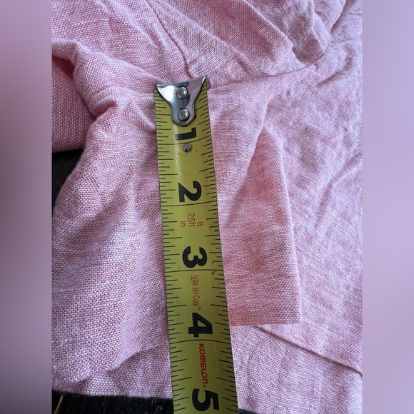 Loft The Riviera Shorts Women Size 16 Pink Dragonfly Embroidered Linen Blend - Picture 3 of 9